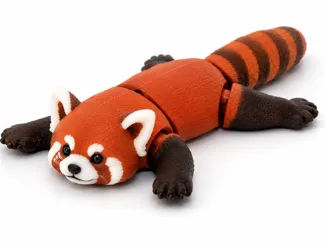panda roux articulé - Figurine posable flexible