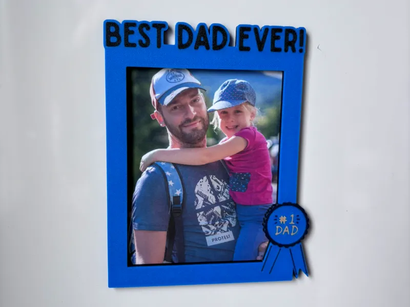 Fathers Day Photo Frame Magnet 