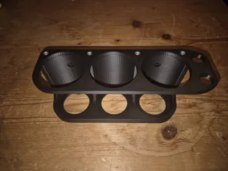 wall mounted holder for 3 bottles