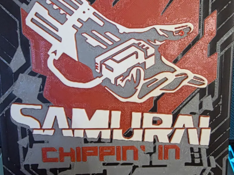 Cyberpunk Samurai Chippin' In Hueforge