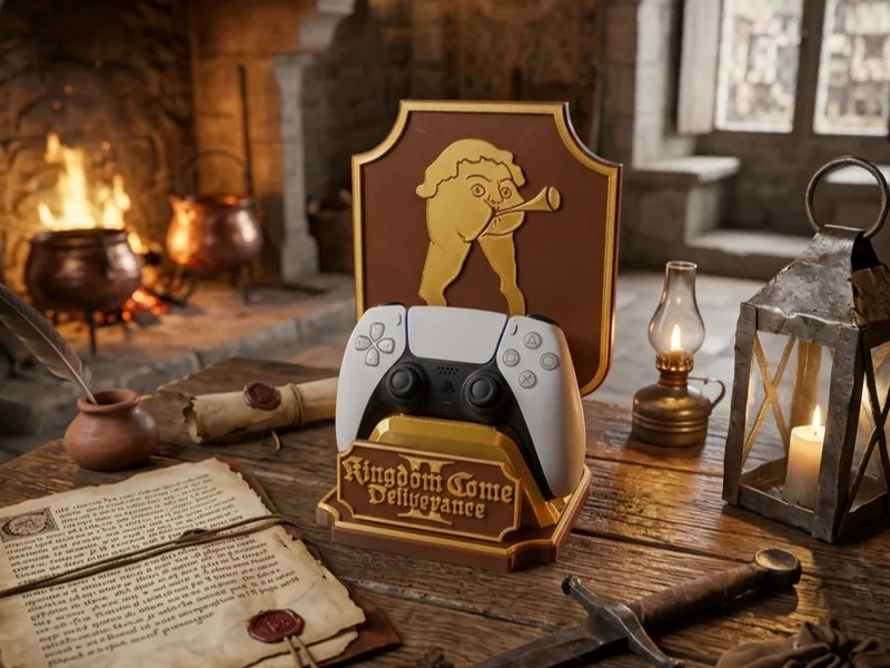 PS5 Controller Stand KCD II: with "The Holes" Sign