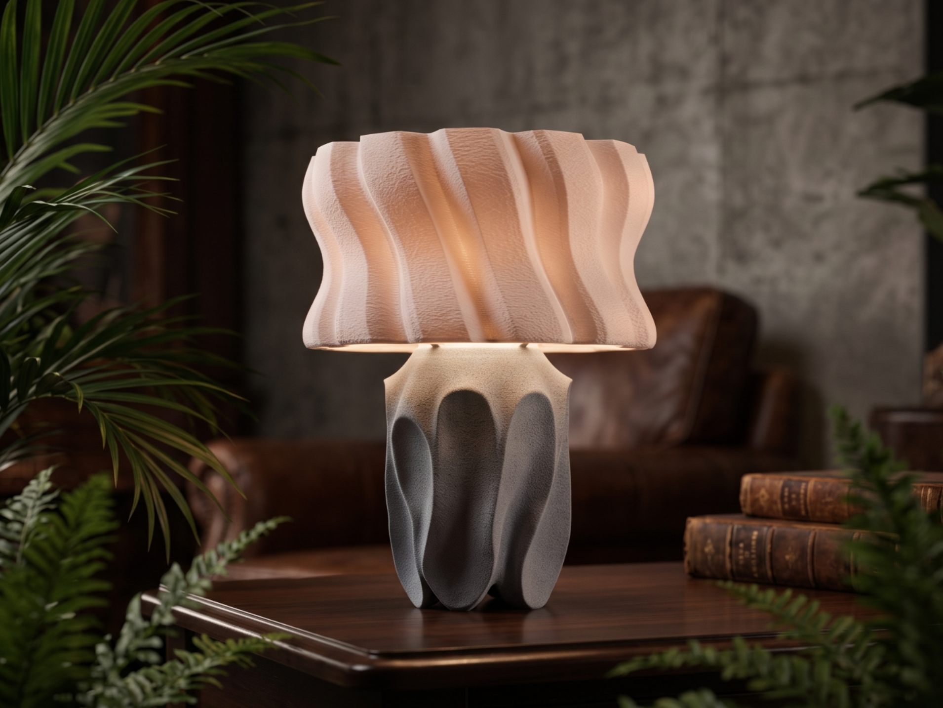DriftBloom Table Lamp – Organic Ambient Desk Lamp