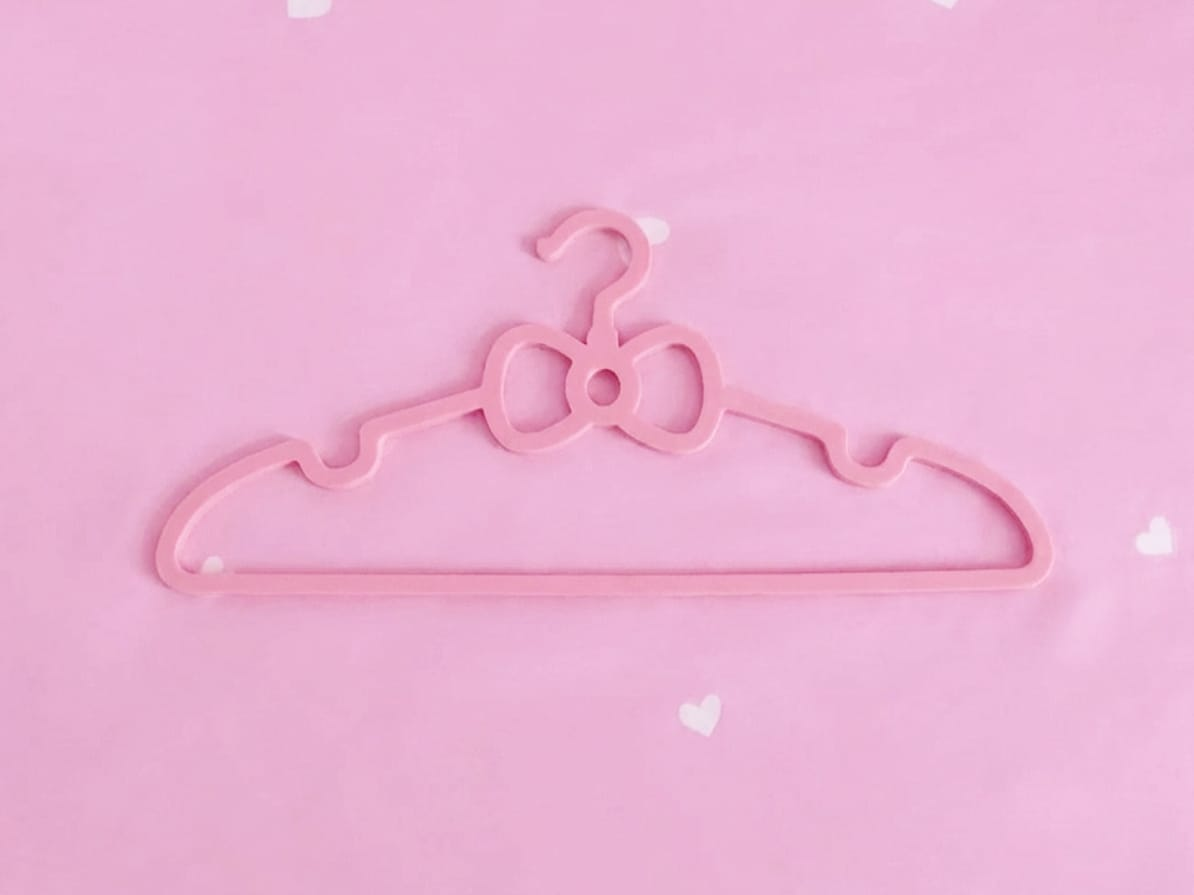 Cute Bow hanger for clothing, kids or nursery