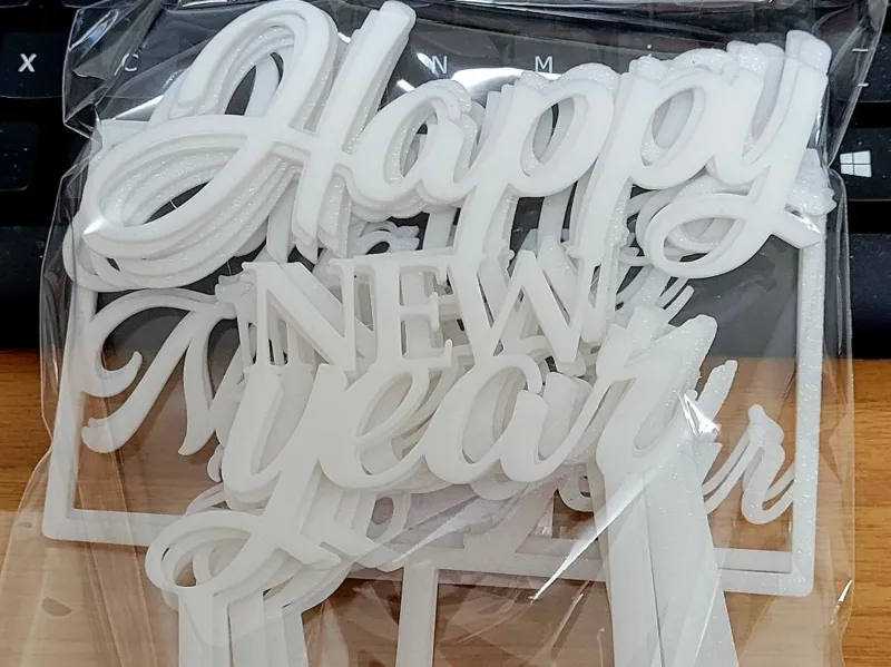 Topper torta Happy New Year (7pezzi)
