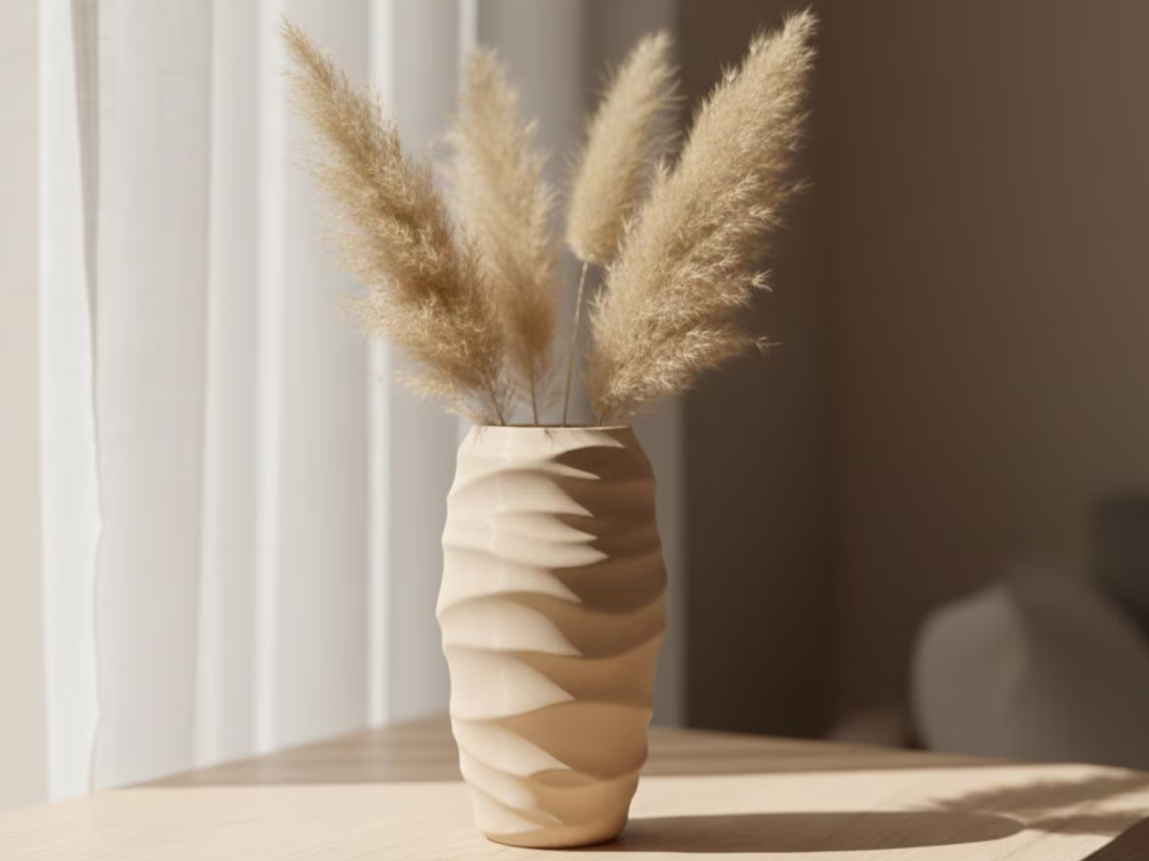 Nordic Ripple Vase | Modern Minimalist Decor