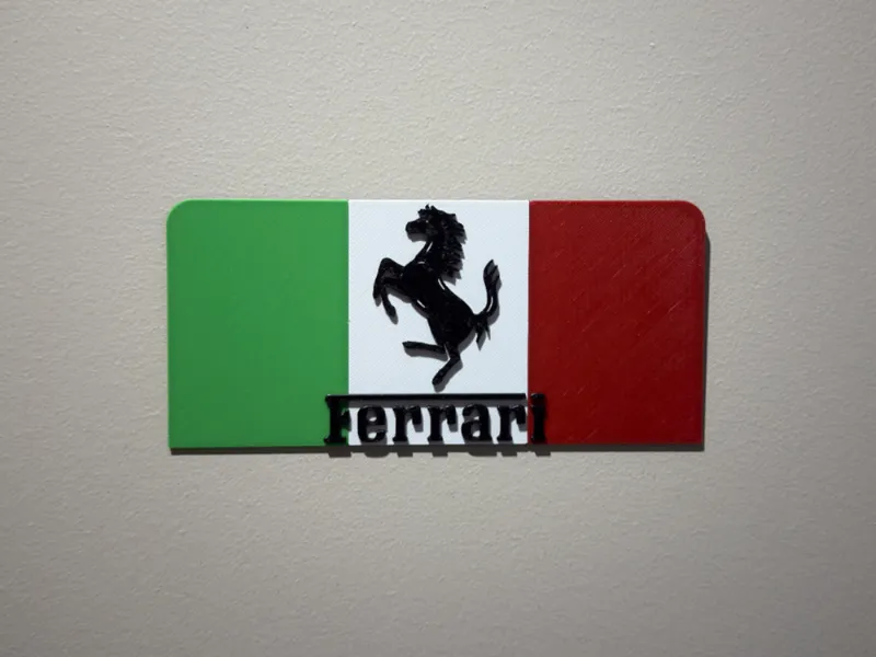 Ferrari Trecolori 3D Wall Art