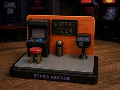 Retro Arcade Mini Scene / Diorama