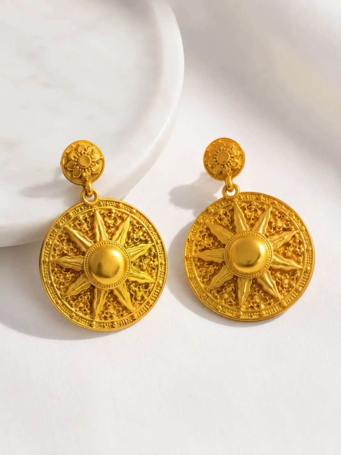 Zendaya Odyssey Medallion Earrings view 3