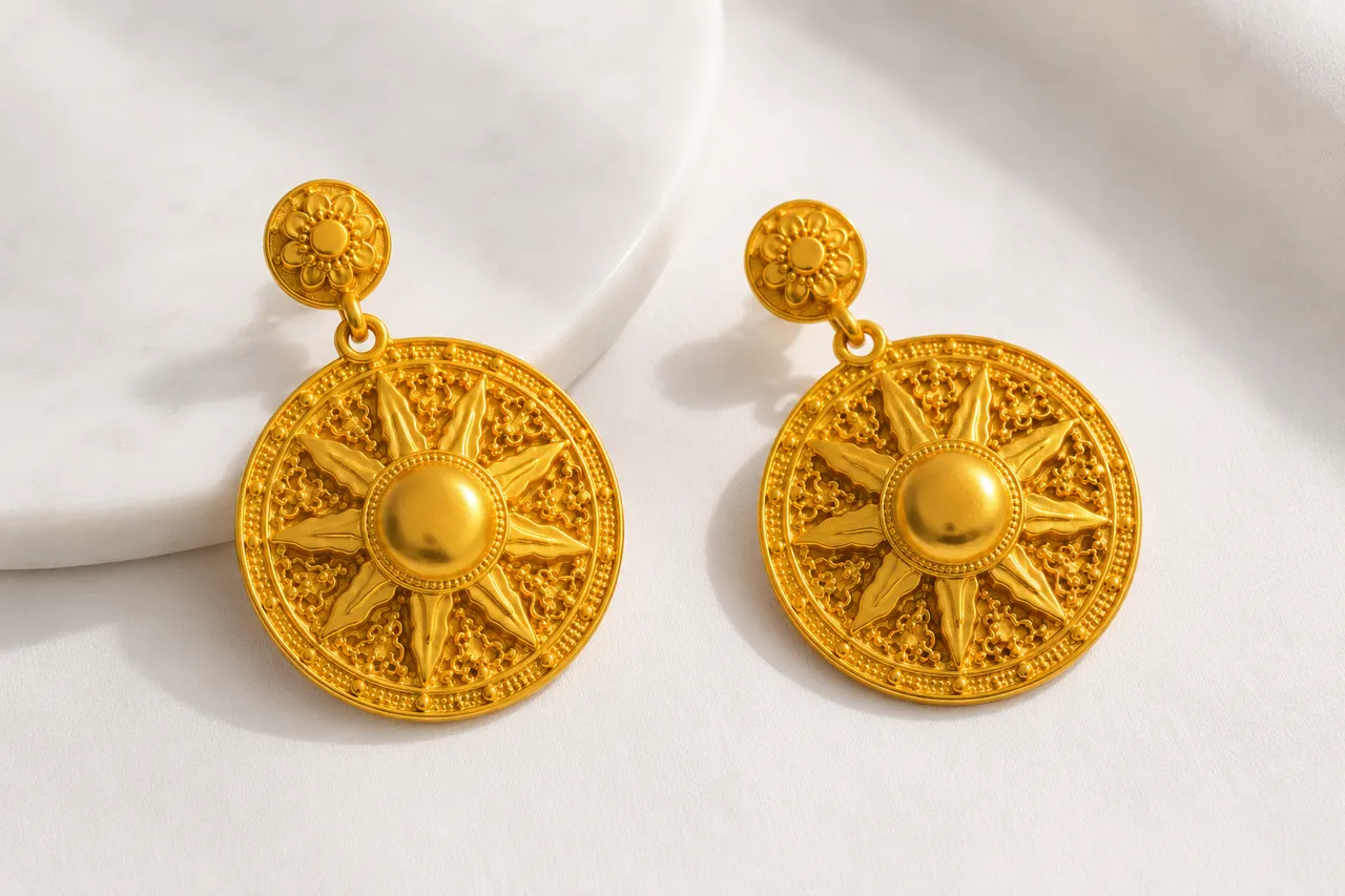 Zendaya Odyssey Medallion Earrings view 2