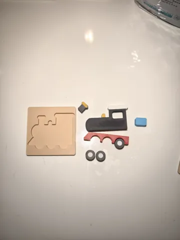 Modelo para impresión 3D: 蒙氏儿童早教拼图|车辆合集 蒸汽火车 / 摩托 / 拖拉机 / 环卫车 — vista de referencia 5