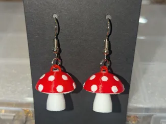 Tiny Mushroom Earrings