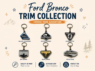 Bronco Emblem Keychains