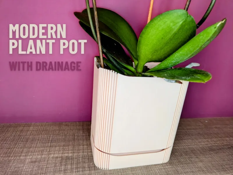 Modern Plant Pot with drainage