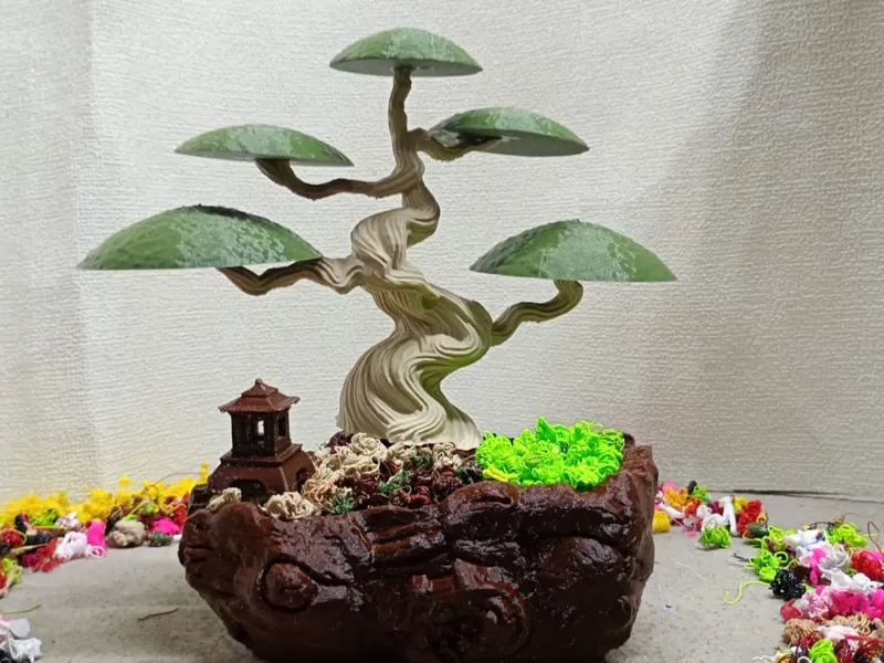 Bonsai com vaso tronco 