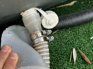 Intex swimming pool adapter to a rubber hose
