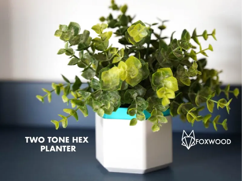 Two Tone Hex Planter