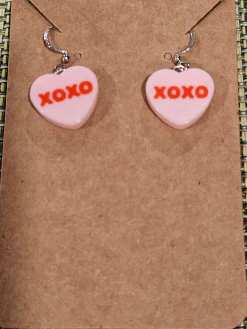 Conversation Heart Earrings XOXO view 2