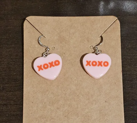 Conversation Heart Earrings XOXO