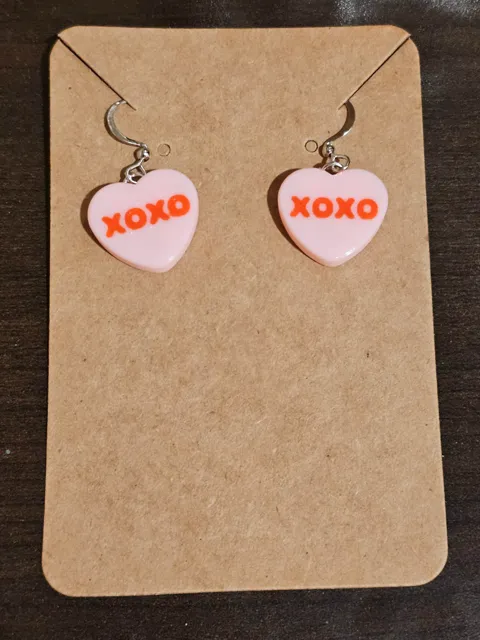 Conversation Heart Earrings XOXO view 3