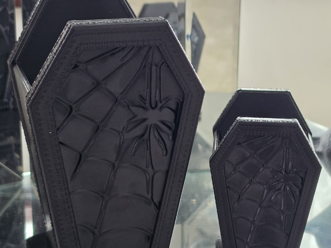 Gothic Casket makeup/paintbrush holder/ storage