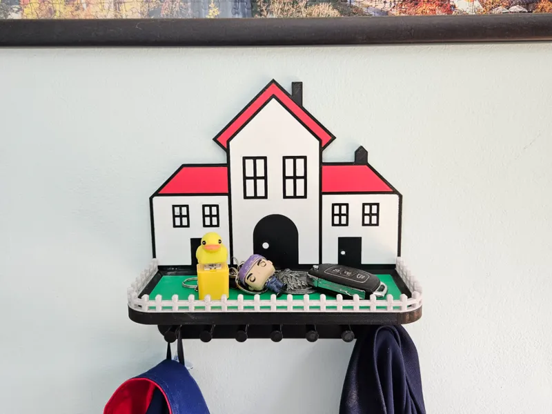 Wall shelf with hooks - Home