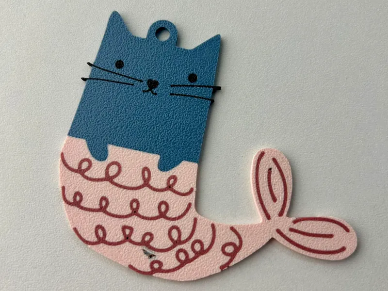 keychain mermaid cat