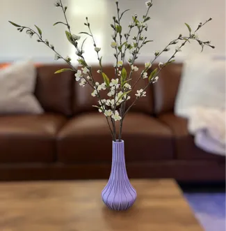 Strié Élégant Spiral Vase