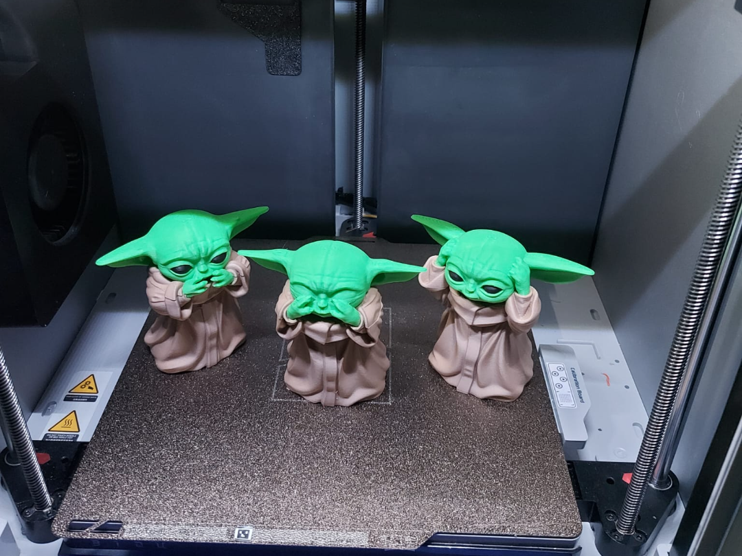 Grogu en pose tres monos sabios  Versión AMS