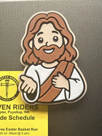 Modelo para impresión 3D: Jesus Fridge Magnet — vista de referencia 3