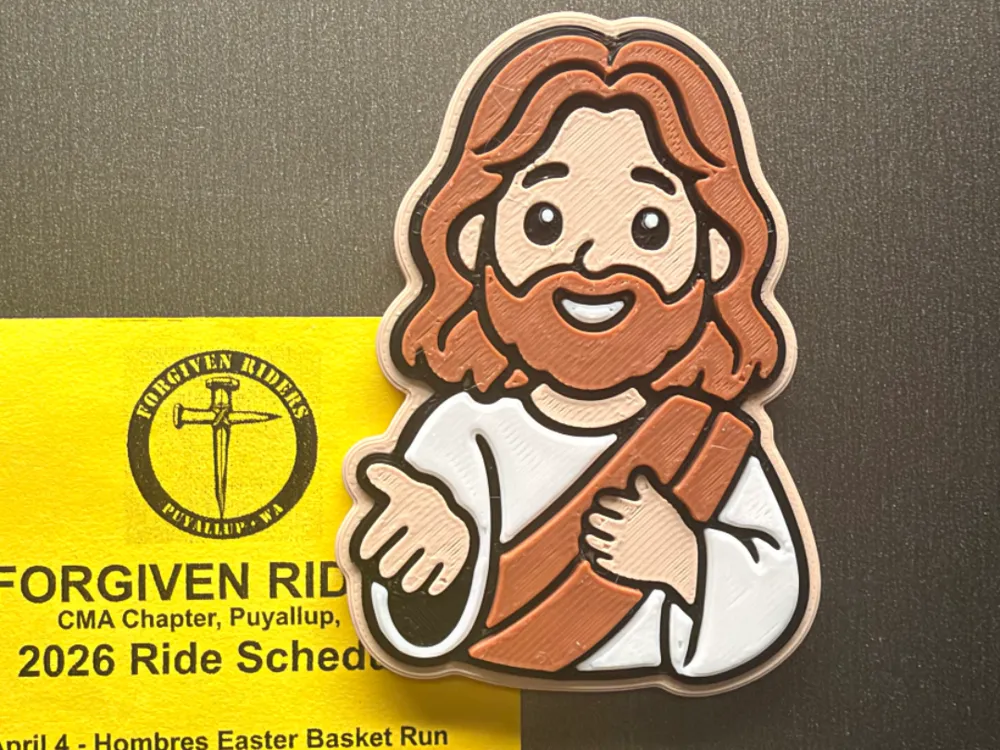 Modelo para impresión 3D: Jesus Fridge Magnet. Referencia del modelo original.