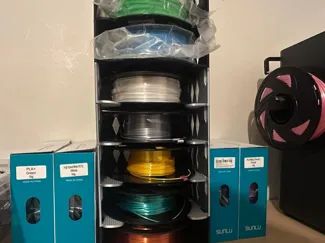 Stackable Filament Spool Rack – Modular Storage 