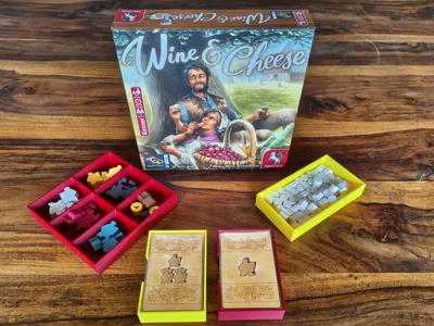 Wine and cheese board game insert