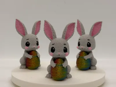 Easter Bunny rabbit with egg