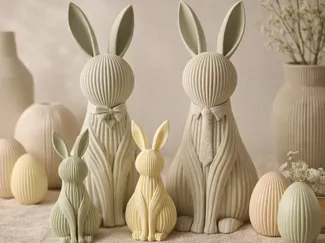 famiglia di coniglietti