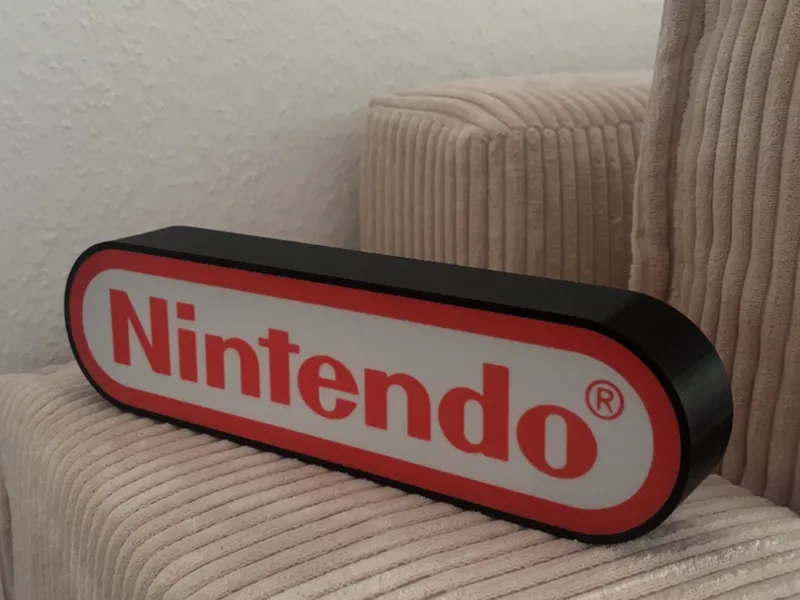 Nintendo Logo Lichtbox Reklame