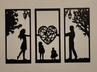 Décoration murale famille en cœur — photo 1