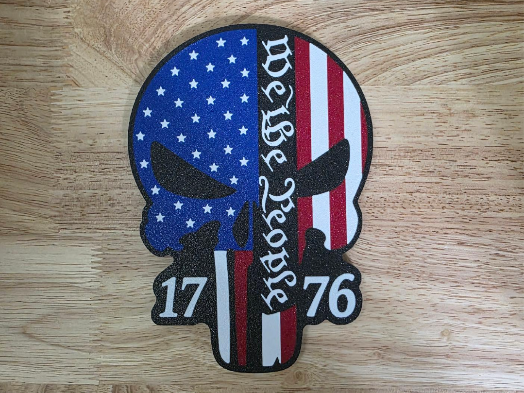 Patriotic Skull Wall Art - We The People 1776