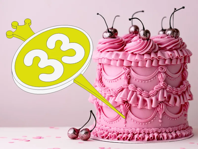 33rd birthday cake topper