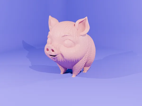 Cochon tricoté