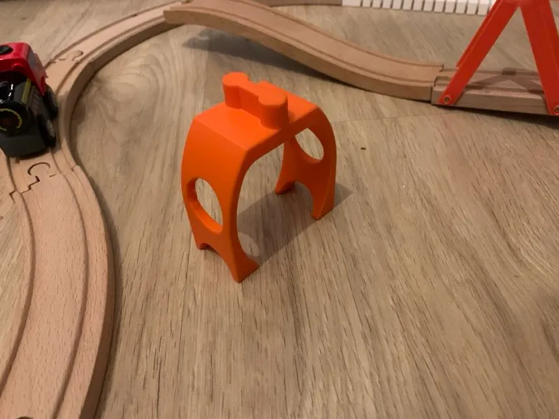 Bridge for wooden trains and rails