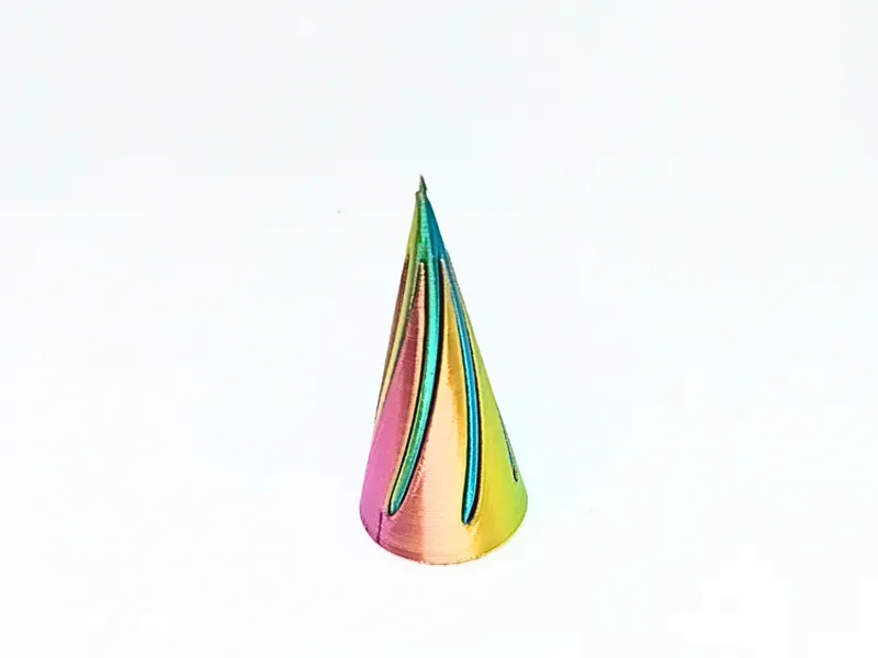 Spiral cone pass-through fidget