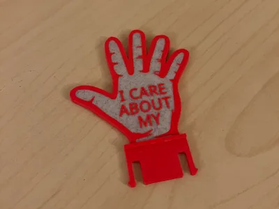 Hard Hat Hand with a good message