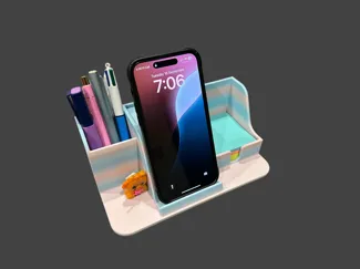 Desk organizer and phone stand