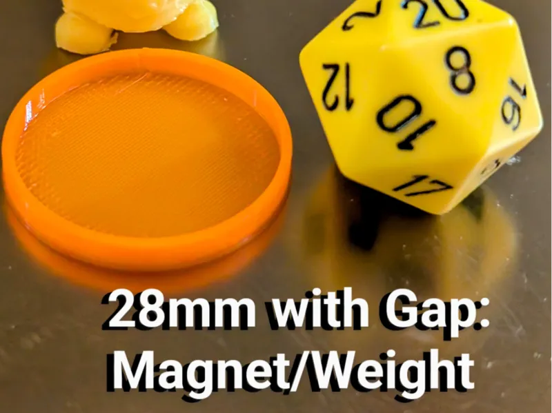 Generic D&D Base with Gap for Magnet/Weight (28mm)