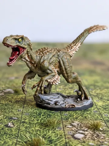 Figura decorativa: DnD Deinonychus dinosaur miniature Wild Shape — vista de referencia 2