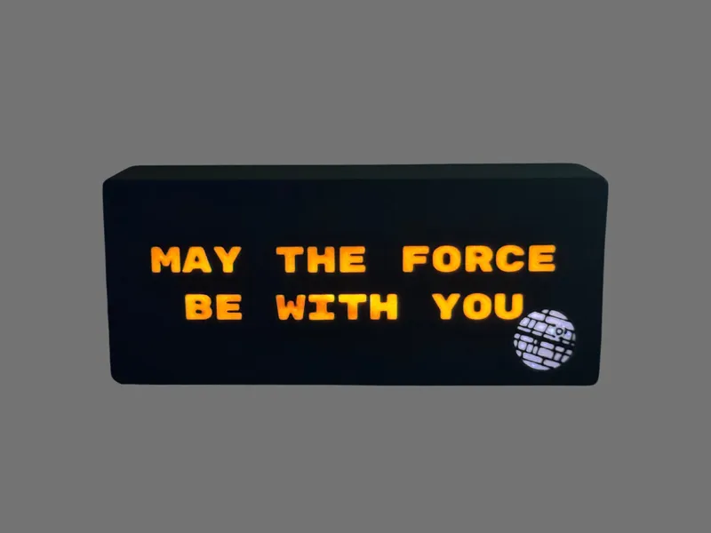 LED Star Wars May the Force be with you light Box