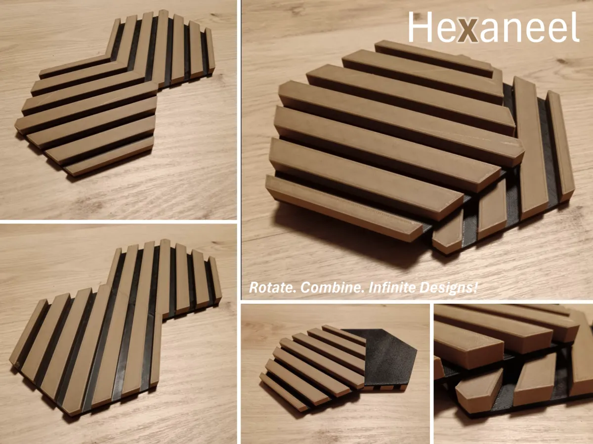 Hexaneel - Patrones de listones hexagonales giratorios - Modelo de ...