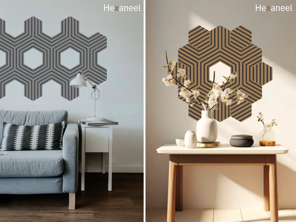 Hexaneel - Patrones de listones hexagonales giratorios - Modelo de ...