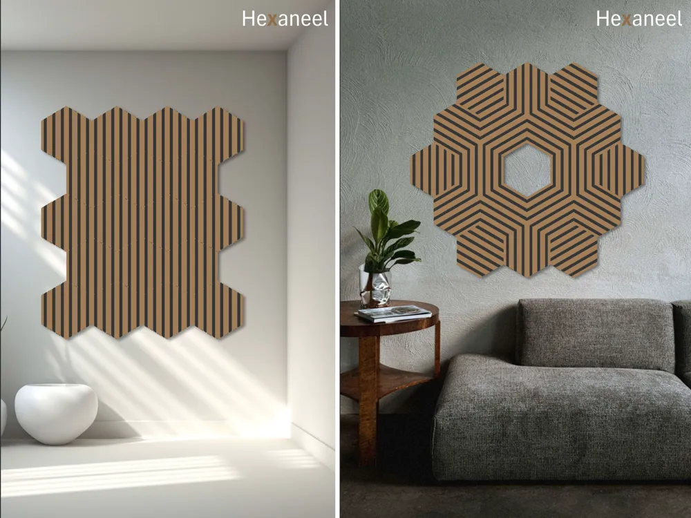 Hexaneel - Patrones de listones hexagonales giratorios - Modelo de ...