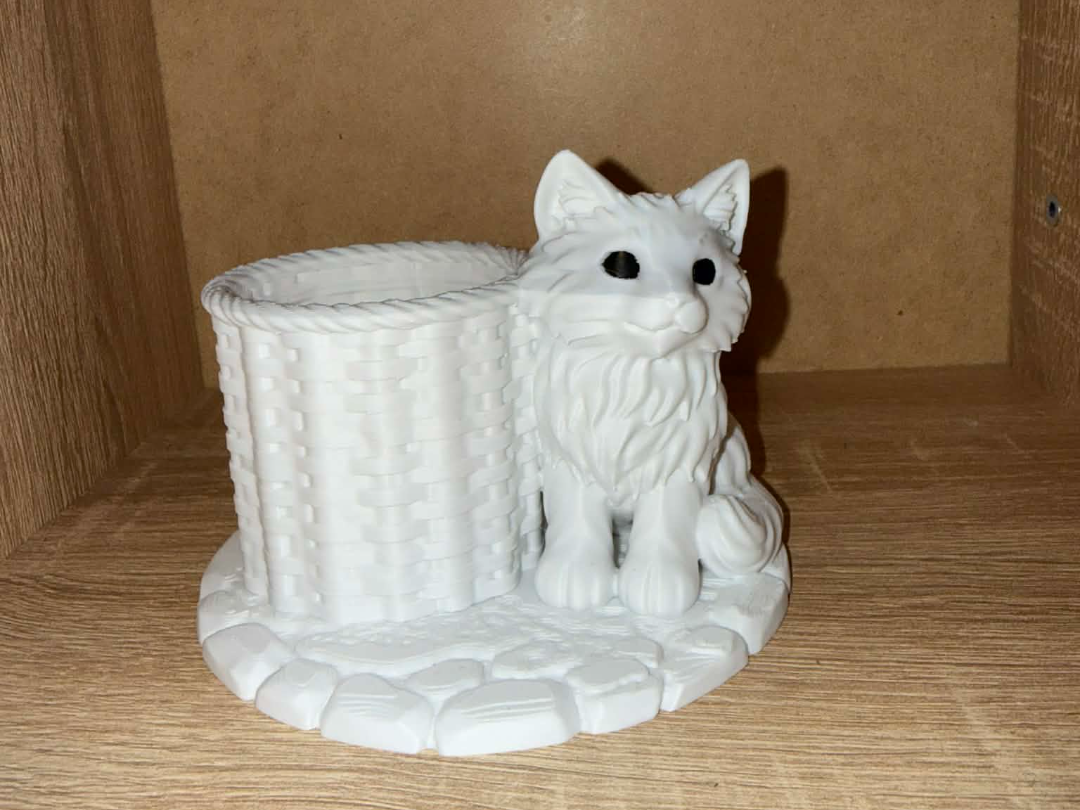 Cute Cat Pencil Holder – Decorative Desk Organizer